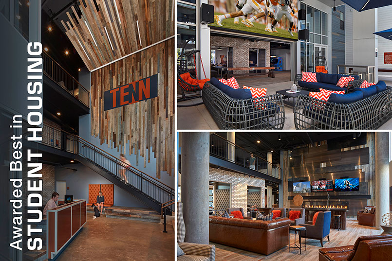 TENN Student Living in Knoxville, TN winner of IIDA of New England Design Award