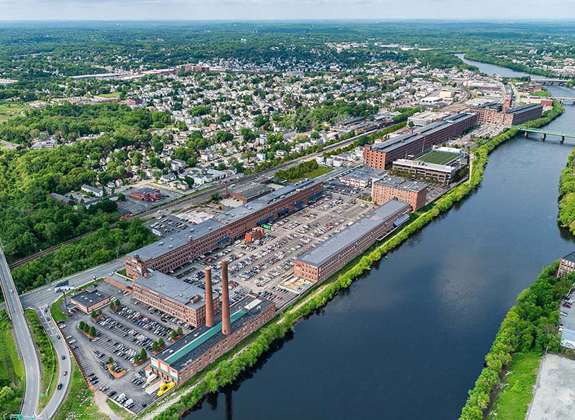 The Riverwalk Lawrence MA Aerial