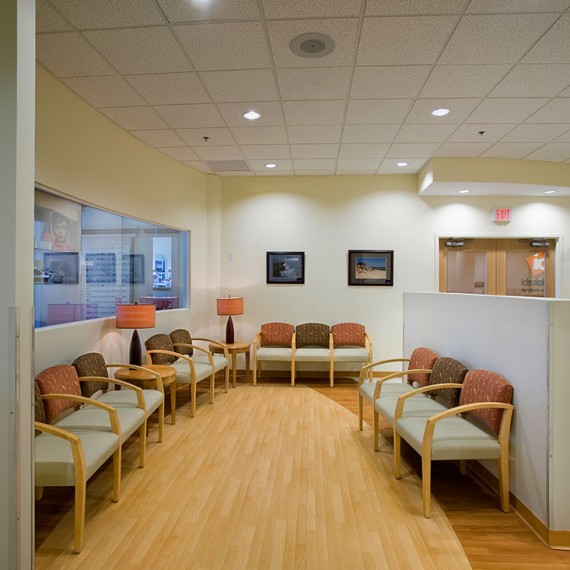 Tallman Eye Associates waiting room renovation in Lawrence MA