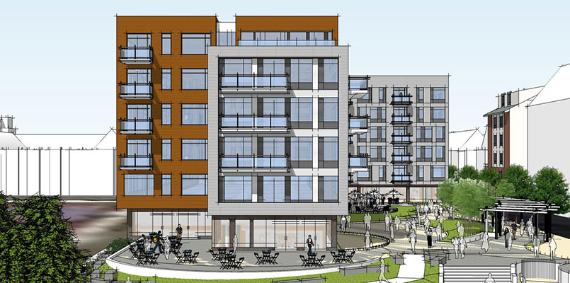 The Davis Cos. is proposing a 119-unit apartment complex at the former Hodge Boiler Works site.