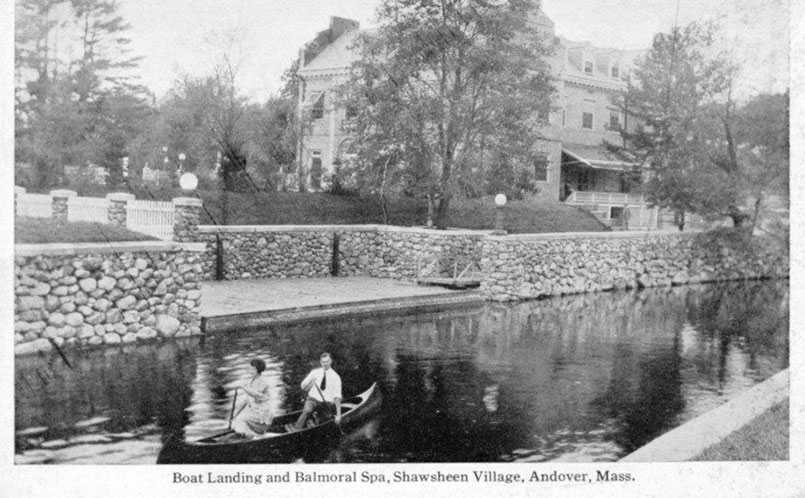 Boating at Balmoral Spa Shawsheen Village Andover MA 1920's