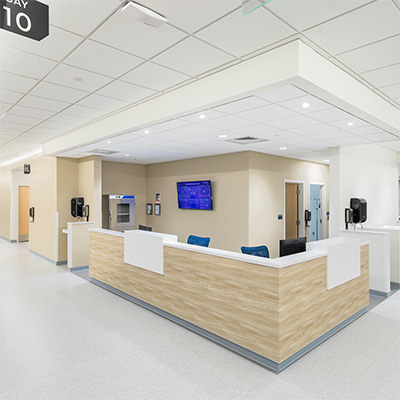 Nurse Station Inside Orthopedic ASC and MOB - CUBE 3